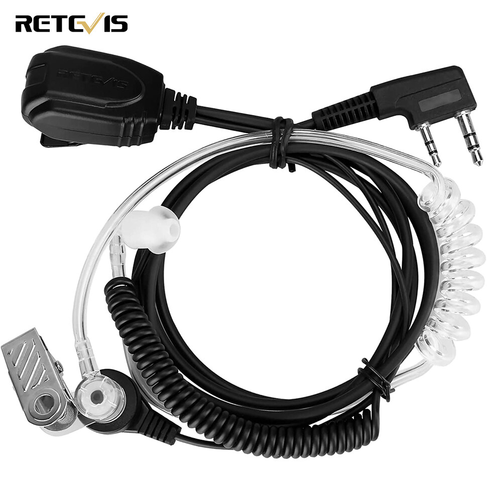 Retevis EAK005 Earpiece Compatible with 2 Way Radios Retevis RT619 RT622 RT668 RT24 Baofeng UV 5R 888s eSynic Clearer Sound Two Way Radio Headset with Acoustic Tube Coil Design ราคา 161 บาท*ส่งฟรี