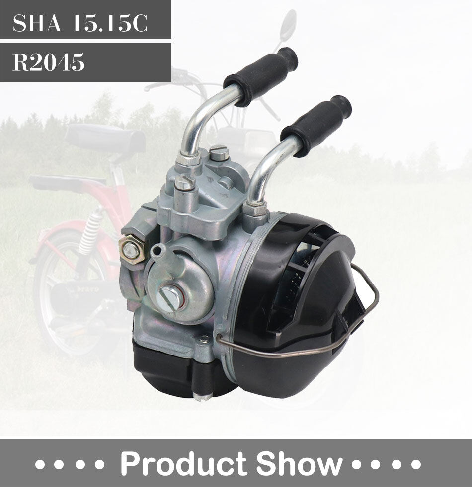 YC MOTOS dellorto 15.15mm C SHA moped Bộ chế hòa khí tomos 15/15 nút kéo bướm gió 50cc