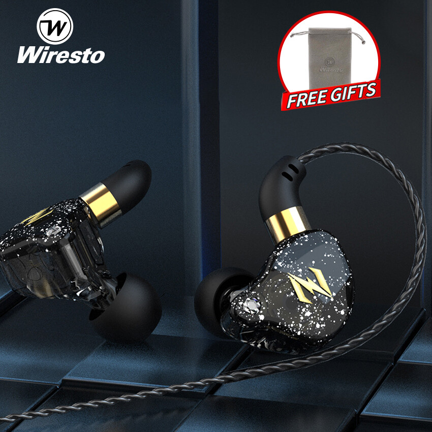 Wiresto Tai Nghe Nhét Tai Nghe Dây Tai Nghe Có Dây Có Mic Tai Nghe Chơi Gaming Tai Nghe Âm Trầm Nặng Tai Nghe Loa Siêu Trầm Chất Lượng Âm Thanh HIFI Khử Tiếng Ồn HD Âm Thanh Nổi Thể Thao Kèm Túi Đựng Miễn Phí