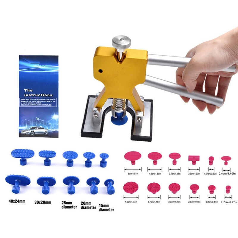 【hot】 Car Dent Removal Dent Puller Auto Body Repair Tool Kits Car Body Denting Dent Remover Paintless Repair Tools Kit For Car Cars