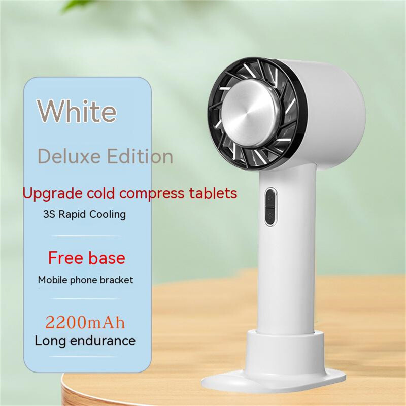 TH Hand-held Mini Fan 3 Levels Speed 2200mah Large-capacity Rechargeable Lithium Battery Portable Air Cooler Fan