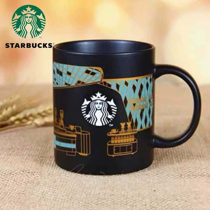 Cốc Starbuck Phiên Bản Giới Hạn Hàn Quốc Cốc Cà Phê Quà Tặng Ngày Lễ Sáng Tạo Cốc Nước Màu Đen Bằng Gốm