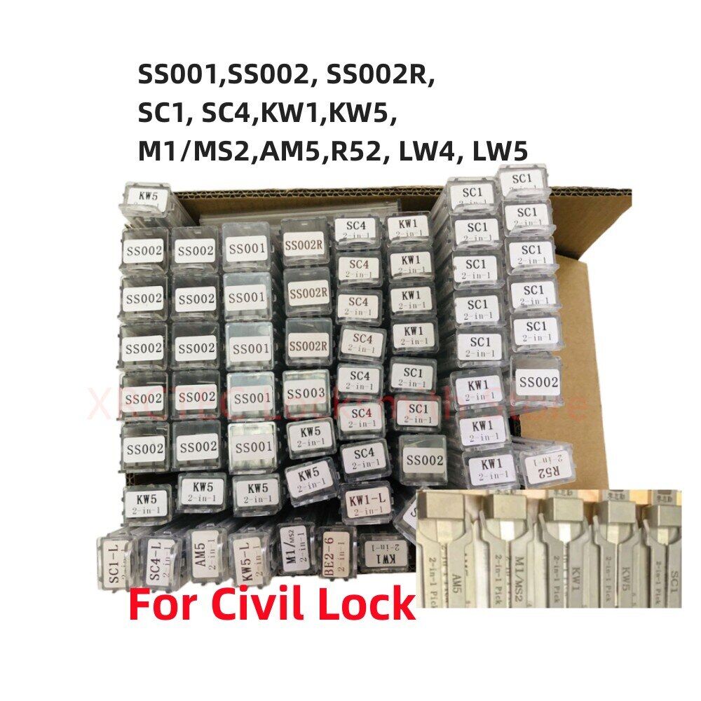 Lishi 2 trong 1 công cụ SS002 SS001 SC1 kw1 kw5 sc4 R52 2in1 lishi công cụ cho cửa dân dụng dụng cụ mở khóa dụng cụ cầm tay thợ khóa chuyên nghiệp
