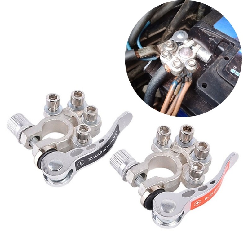 1 cặp đầu nối pin, đầu nối pin đồng mạ thiếc kẹp kết nối pin, cọc ắc quy ô tô