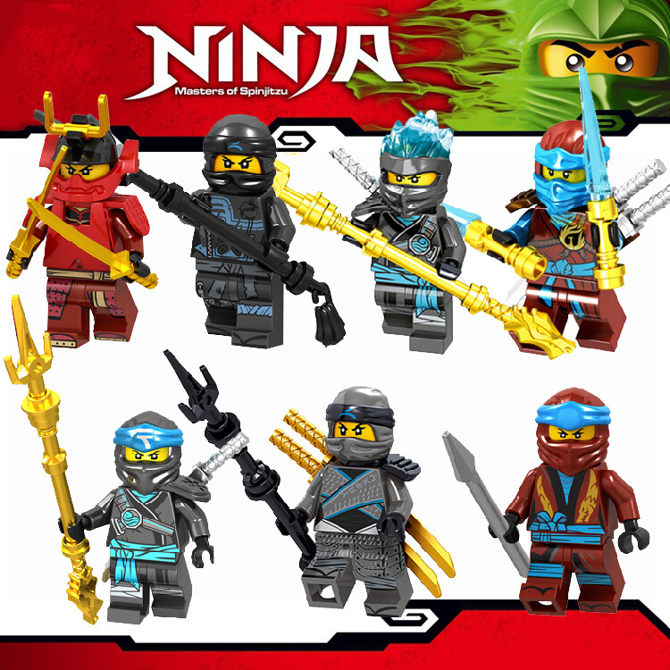 7 Chiếc Ninjago Mini Hình Ninja Go Minifigure Legoing Đồ Chơi Giáo Dục Trẻ Em
