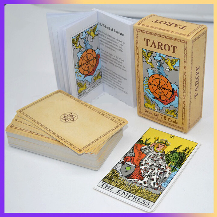 Bộ Bài Tarot Chính Hãng, 78 Tờ | Thẻ Tarot Cổ Điển Kèm Sách Hướng Dẫn Bằng Giấy Phiên Bản Tiếng Anh Original Tarot