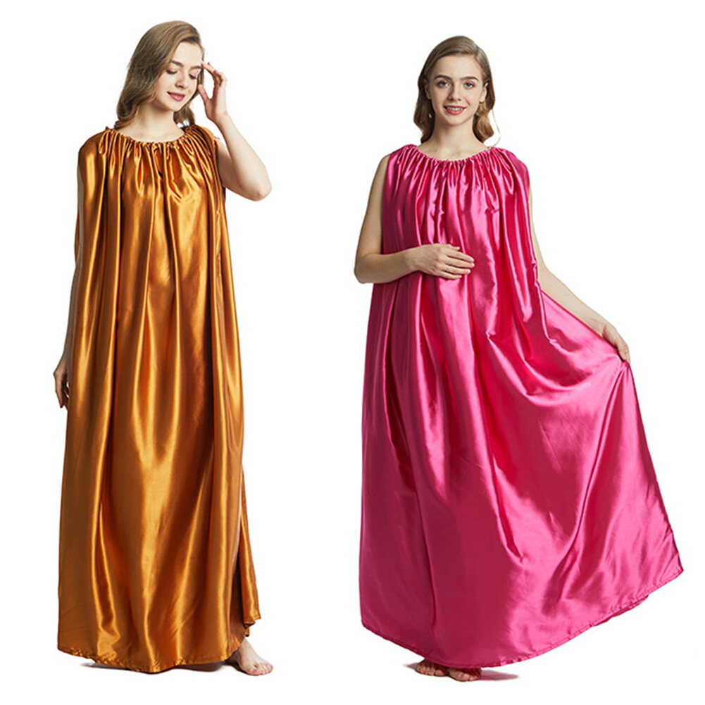 5 Feet Home หลวมผ้าไหมประดิษฐ์ Soft Body ซาวน่าช่องคลอด Detox พับปิดแขนกุดผู้หญิง Steam Gown