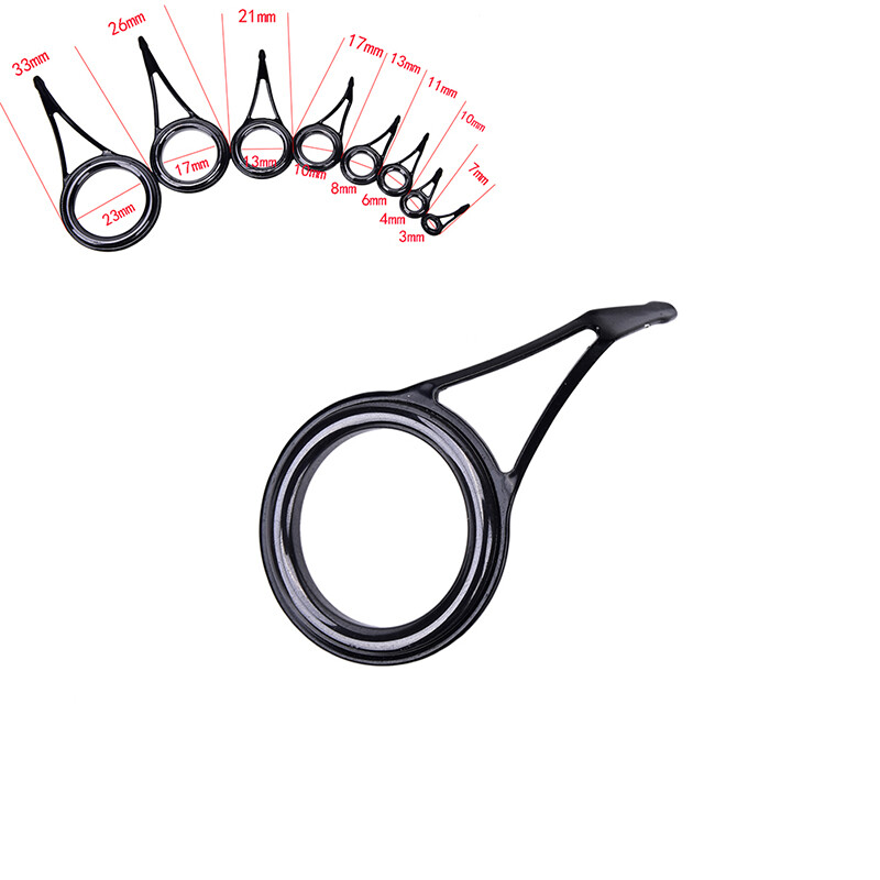 SUPE 8Pcs 8 Kích Thước Khoen Cần Câu Tip Top Vòng Vòng Tròn Sửa Chữa Cần KitFishing