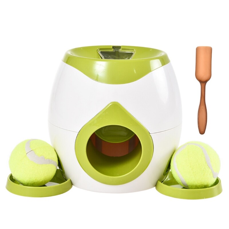 Dụng cụ phóng bóng thú cưng tương tác đồ chơi máy thưởng thức ăn cho chó quần vợt, dụng cụ ném chậm cho chó con mèo