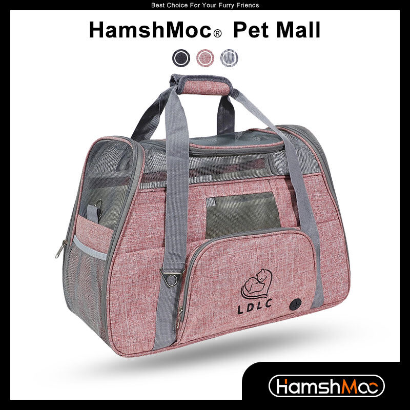 HamshMoc Airline Approved Pet Carrier Collapsible Pet Travel Carrier Ventilated Design Soft Sided Pet Backpack for Cats Dogs Puppies ราคา 1,234 บาท*ส่งฟรี