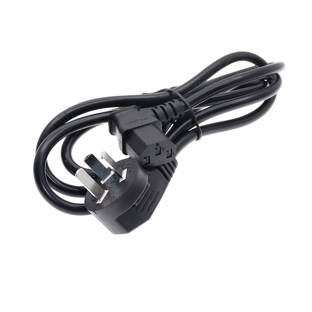 Dây Nguồn Cắm Đực Úc Sang Góc C13 Trái/Phải, Cáp Nối Dài 3 Chấu 10A C13 Đến AU Dây Nguồn C13 Góc 90 Độ