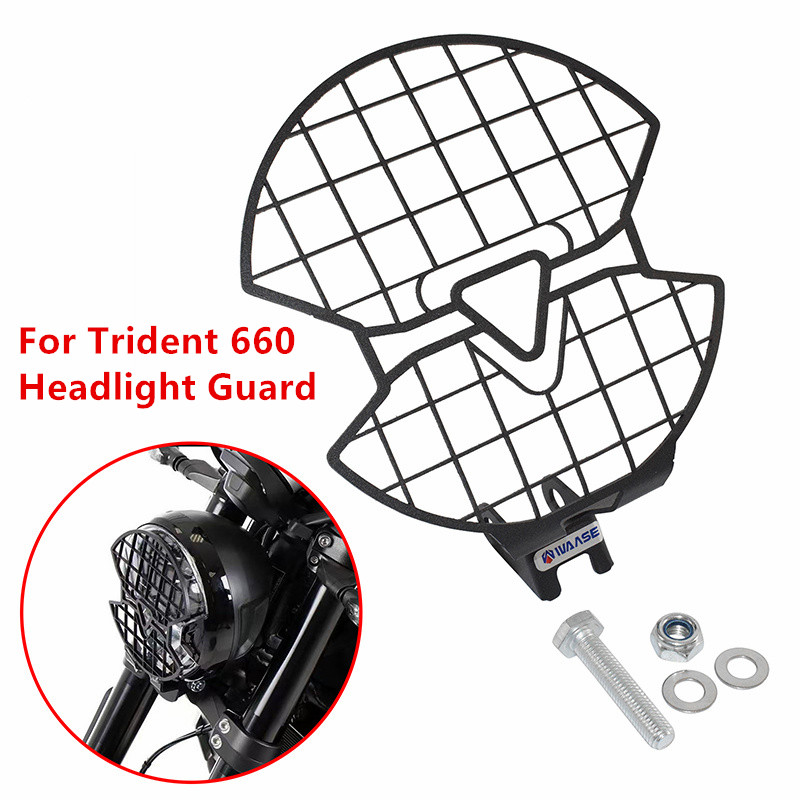 Motorbike For Trident 660 Trident660 2021 2022 Headlight Head Lamp Light Grille Guard Cover Protector