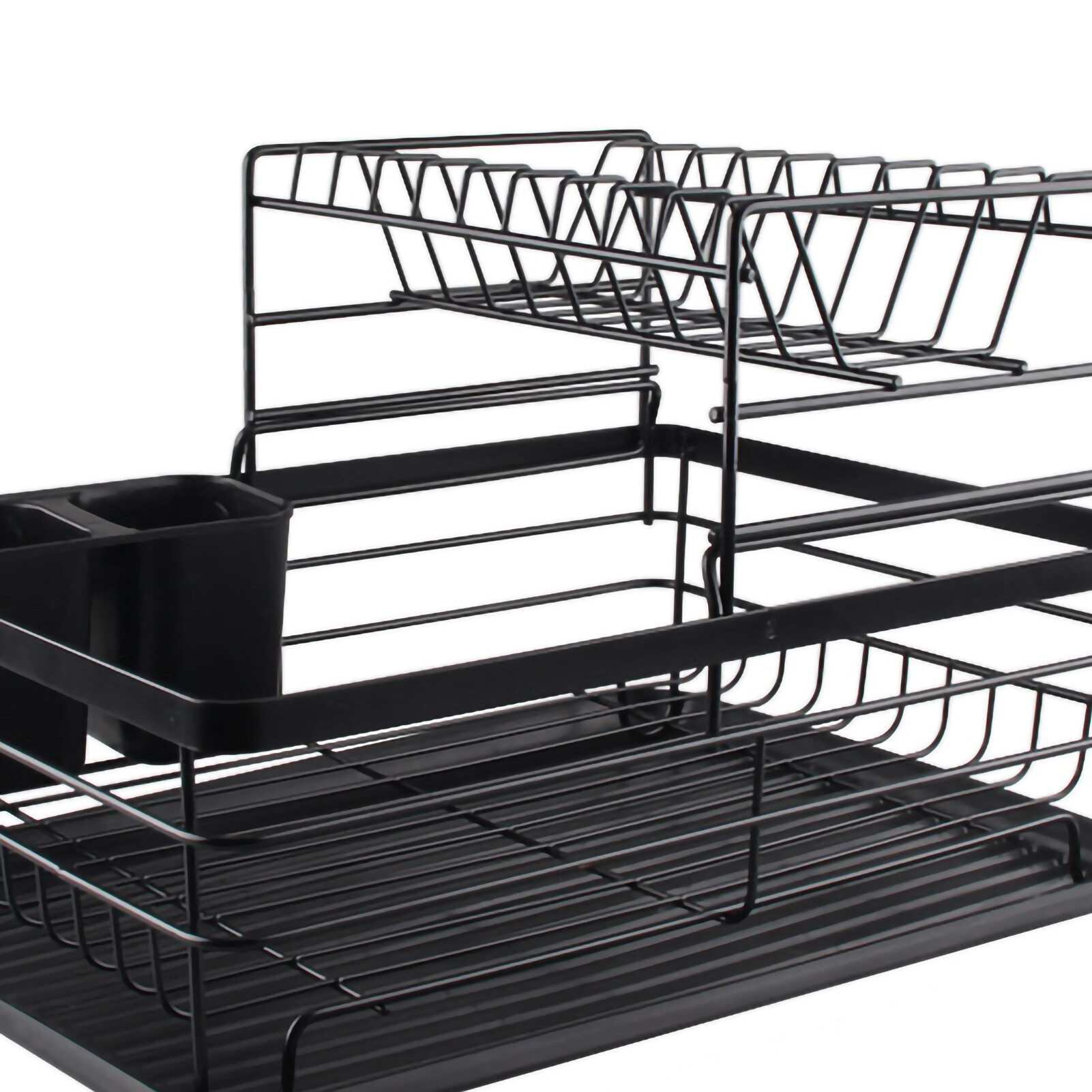 Bộ đồ ăn kệ đơn giản sắt hai lớp Tấm Bát Bộ đồ ăn giá thoát nước cho kitchren