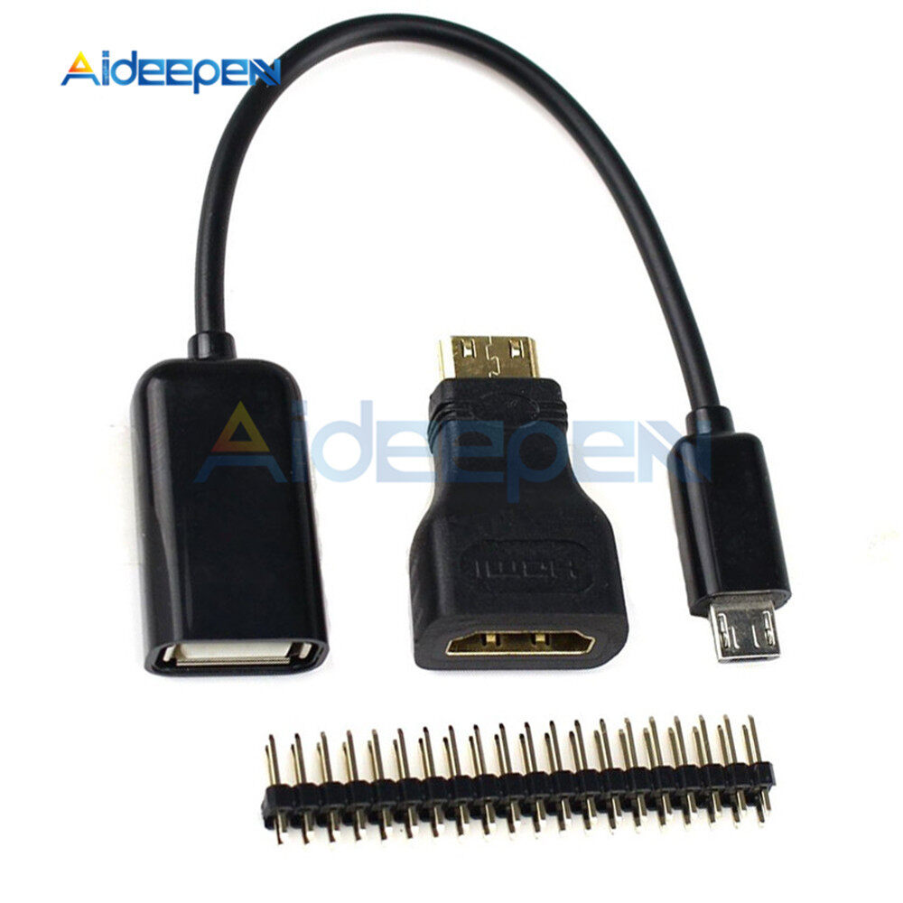 Diymore bộ chuyển đổi hdmi sang hdmi mini 3 trong 1, bộ chuyển đổi hdmi + micro usb sang usb, cáp cái + đầu gpio cho raspberry pi w