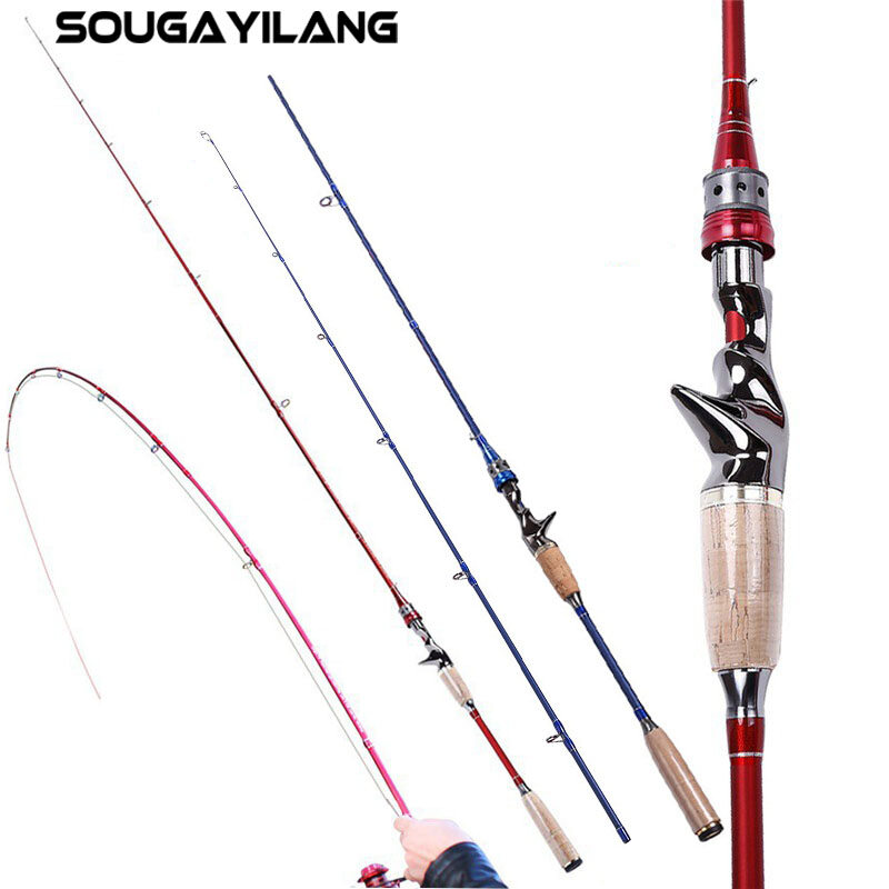 2.1M 2 Phần Carbon Cao Thoải Mái Cán Bằng Gỗ Baitcasting Fihsing Thanh Thể Thao Ngoài Trời Cho Cá Chép Cá Vược Fihsing Công Cụ