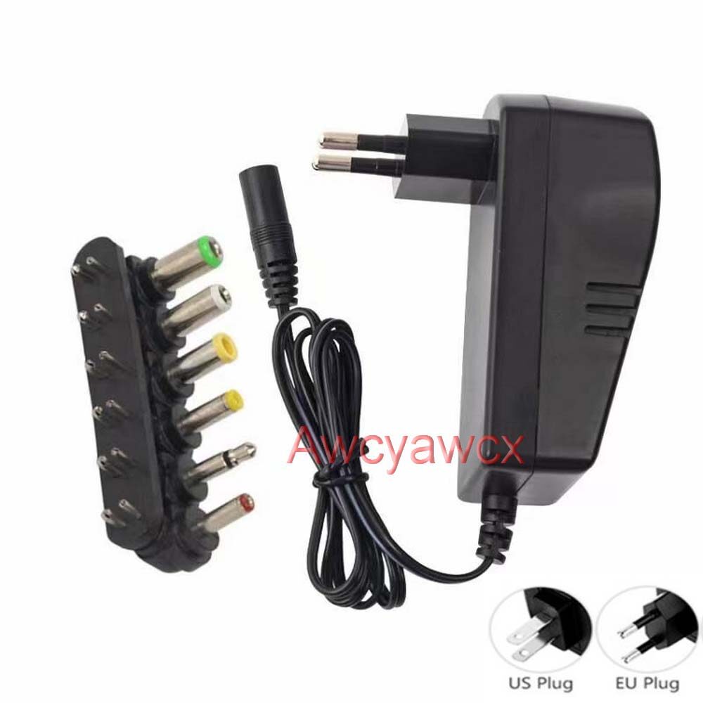 Bộ chuyển đổi ac 100v-240v dc 3v 4.5v 6v 7.5v 9v 12v 1a 2a 2.5a 6phích cắm 30w nguồn điện áp có thể điều chỉnh 2500ma bộ sạc điện thông dụng