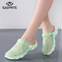 SAGYRITE Phụ Nữ Dép Flip Flops Giày Phẳng Giày Lỗ Bãi Biển Nhanh Khô Giày Nước Mùa Hè