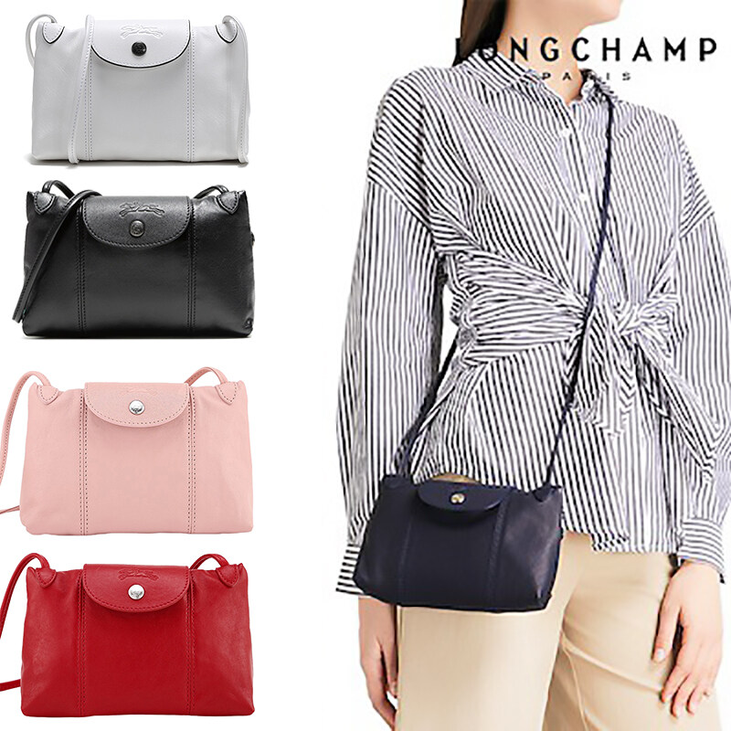 Túi đựng bánh bao đeo chéo vai da cừu hình thuyền rồng mới longchamp 2021