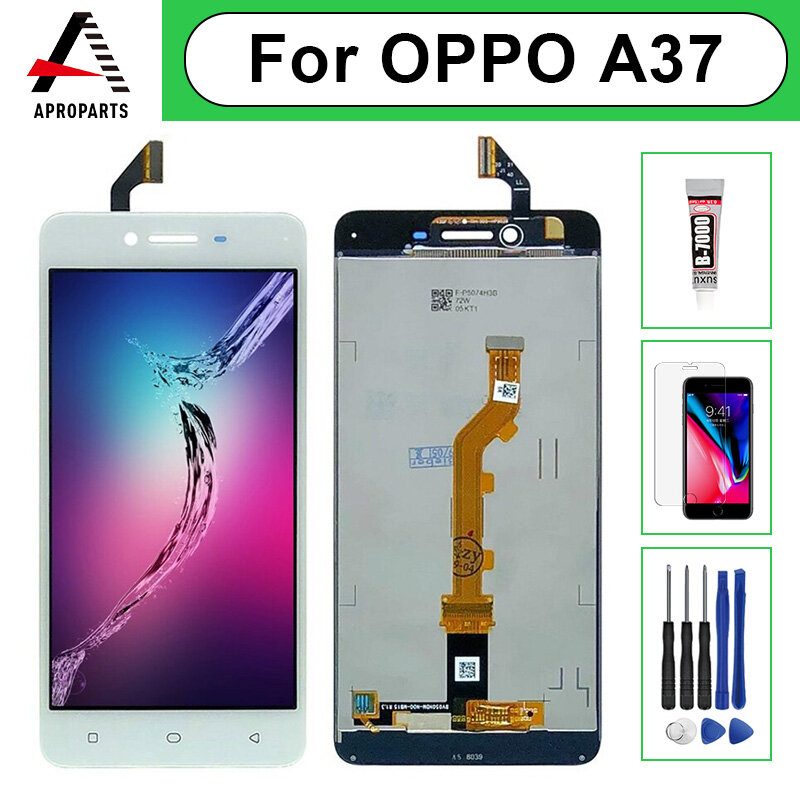 Thay thế chính hãng cho màn hình lcd oppo a37 a37m bộ số hóa cảm ứng thay thế phụ tùng lắp ráp cho màn hình lcd oppo a37 a37m