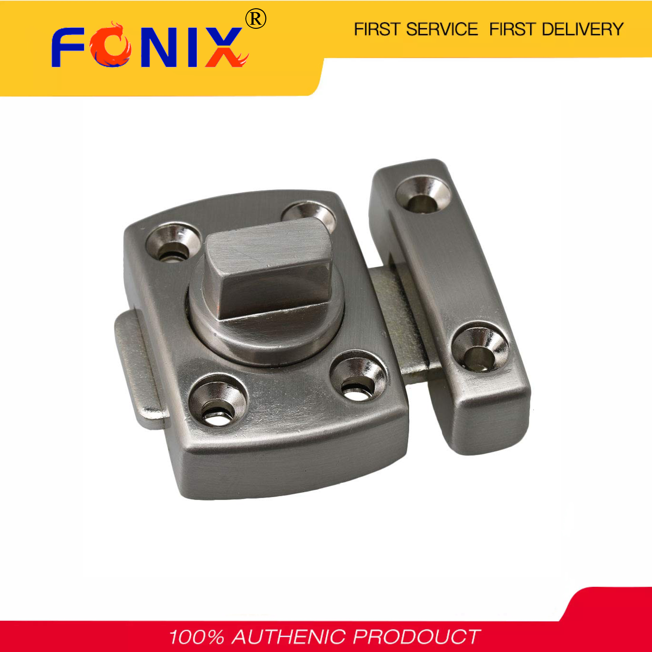[Hàng Sẵn Có] FONIX Xoay Chốt Then, Hợp Kim Kẽm Chốt Cửa Song Sắt Bảo Vệ An Toàn Chống Trộm Dày Cửa An Toàn Khóa Trượt, Bằng Đồng Được Đánh Bóng Dầu