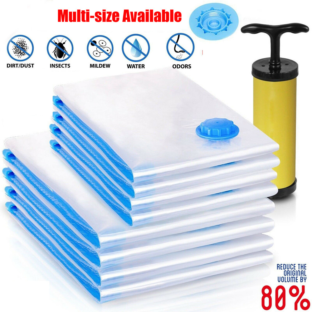 ARQEAR529453 5/10PCS Reusable HomeandLiving Space Saving Travel Case Compressed Bags Large Vacuum Package Clothes Storage Vacuum Storage Bags