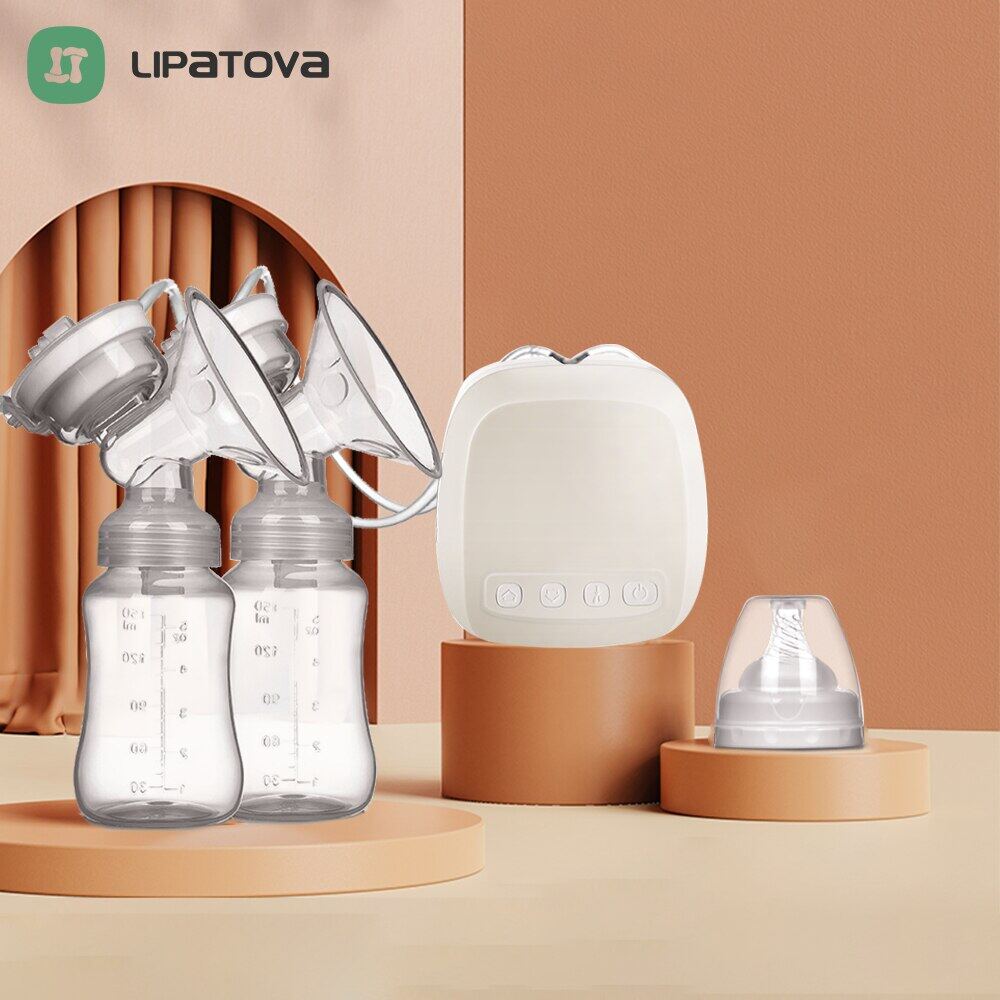 ZZOOI Single Double Electric Breast Pump with Milk Bottle Infant Breast