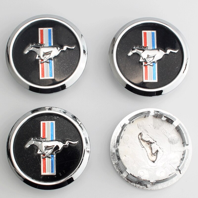 4 Pcs/Lot 70MM ABS Car Emblem Wheel Center Hub Cap Rim Badge Decoration Covers Auto Essories For Ford Mustang GT