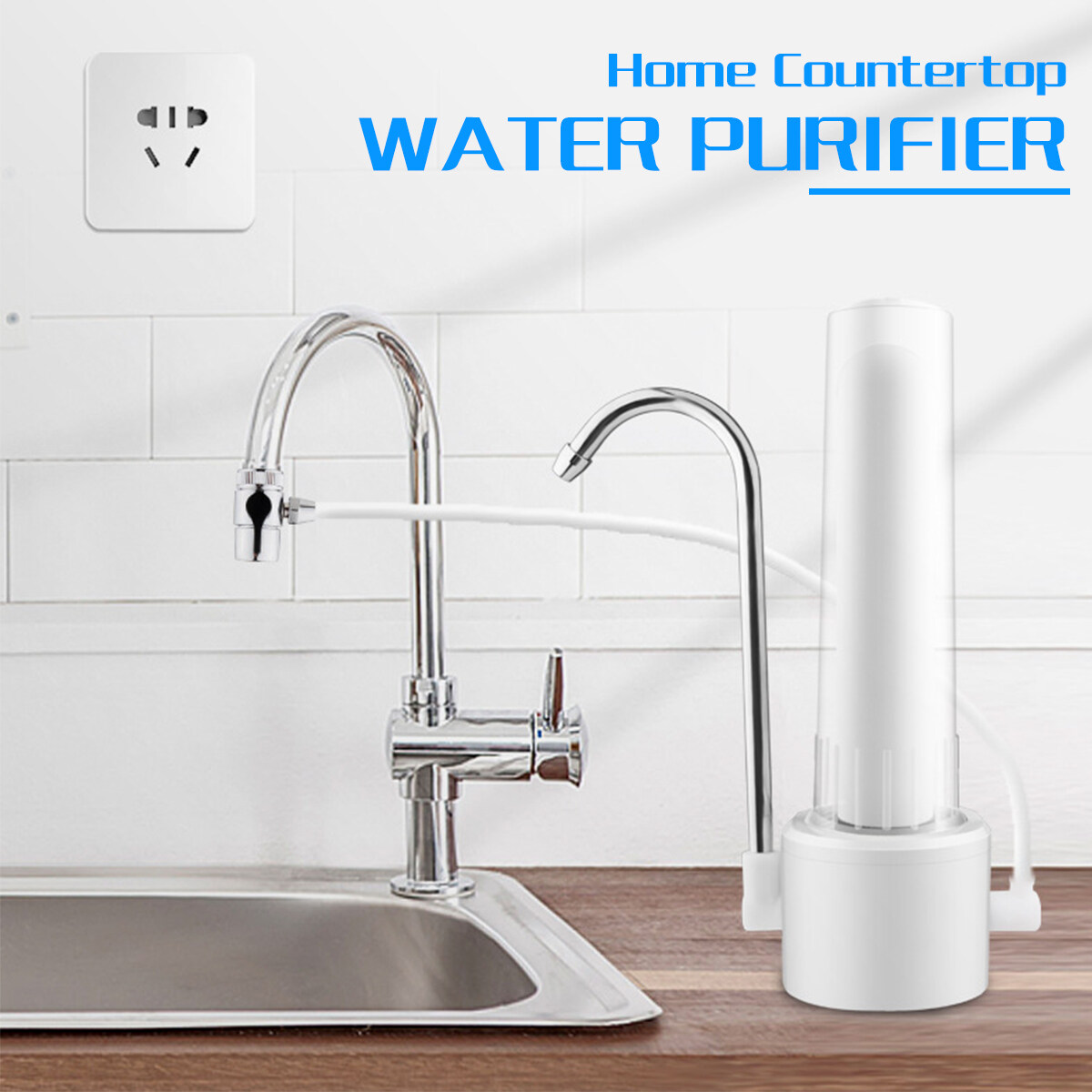 Generic Home Countertop Water Filter Dual Stage Filtration Kitchen Tap Ceramic Filter Dual Stage