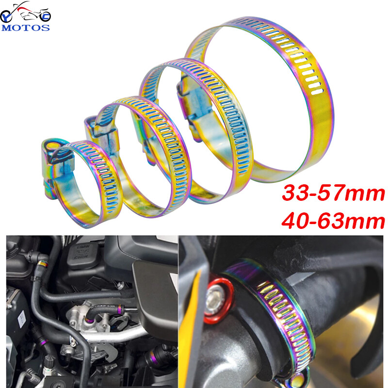 Kẹp Ống Lọc Không Khí YC MOTOS, Màu Mạ Cho Honda Yamaha Kawasaki Suzuki Ktm Bmw