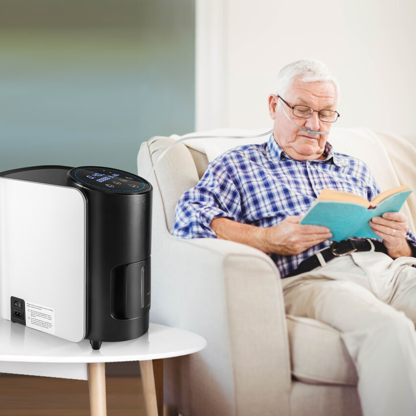 Oxygen Concentrator, 1-7L/min Adjustable Portable Oxygen Machine for Home and Travel Use ราคา 7,166 บาท*ส่งฟรี