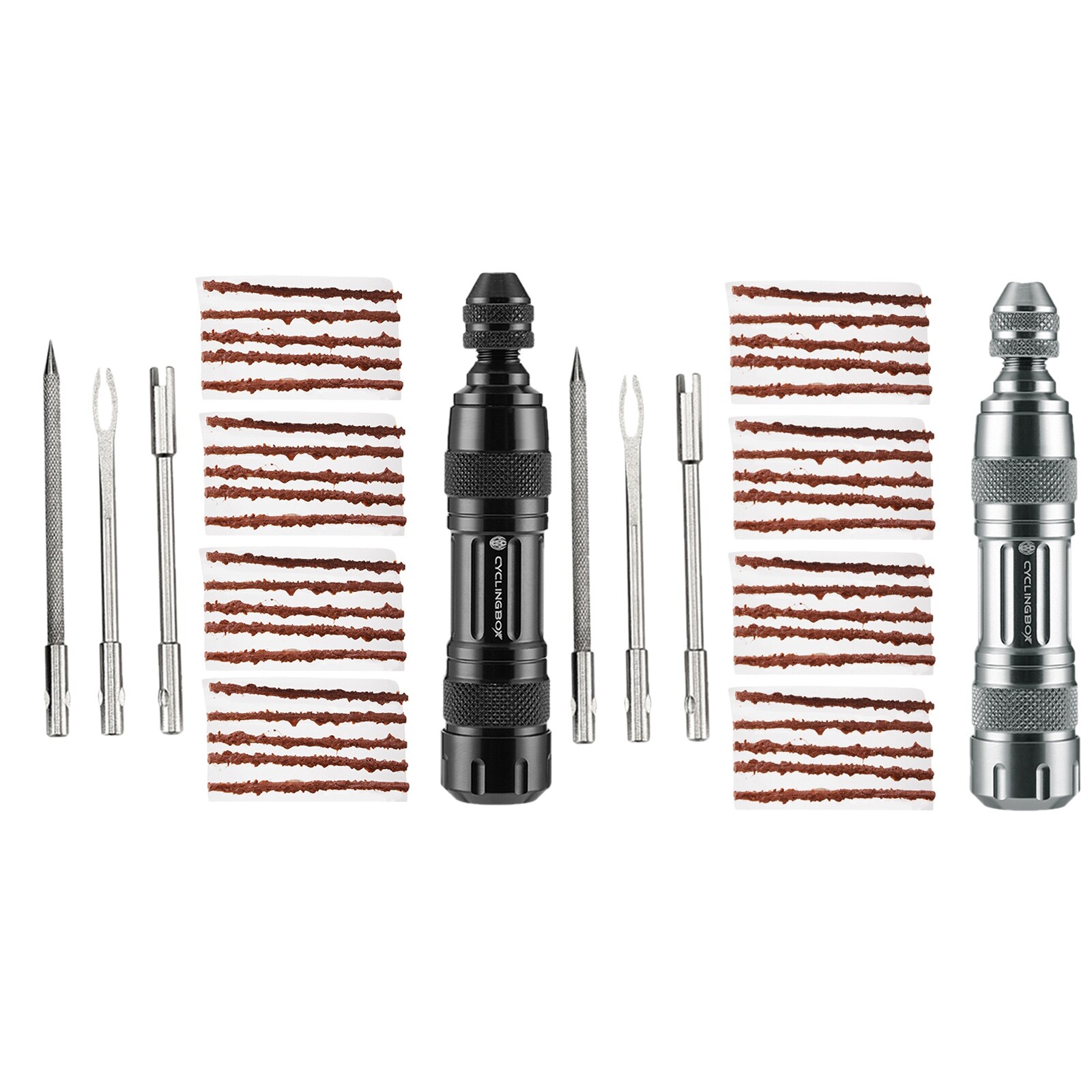 【hot】 Bicycle Tubeless Tire Repair Kit Tire Drill Rubber Strips Tyre Puncture Sealant Bicycle Repair Tools