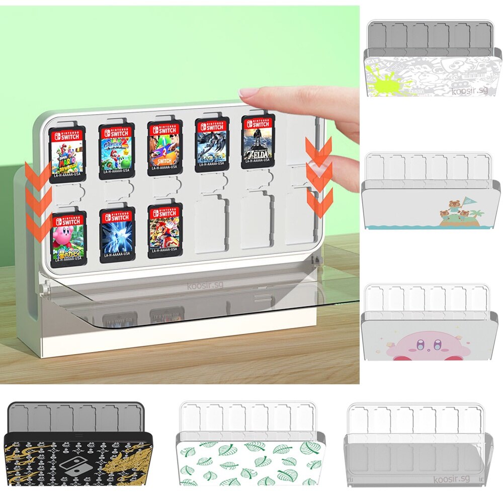 Hộp đựng thẻ trò chơi cho nintendo switch vỏ đế oled vỏ chống bụi hộp trưng bày thẻ trò chơi ns