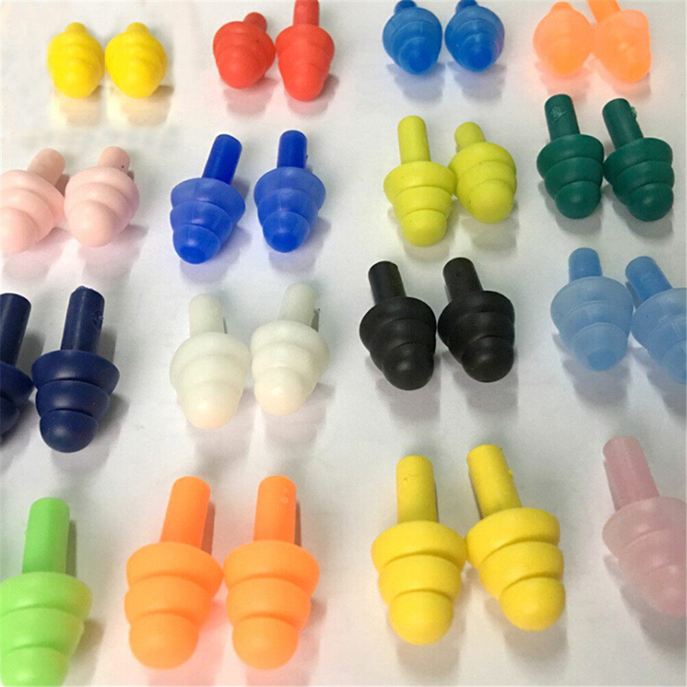10 cặp mềm ngăn tiếng ồn nút bịt lỗ tai bơi chống nước bơi silicone nút tai đối với trẻ em người lớn bơi lội lặn mới