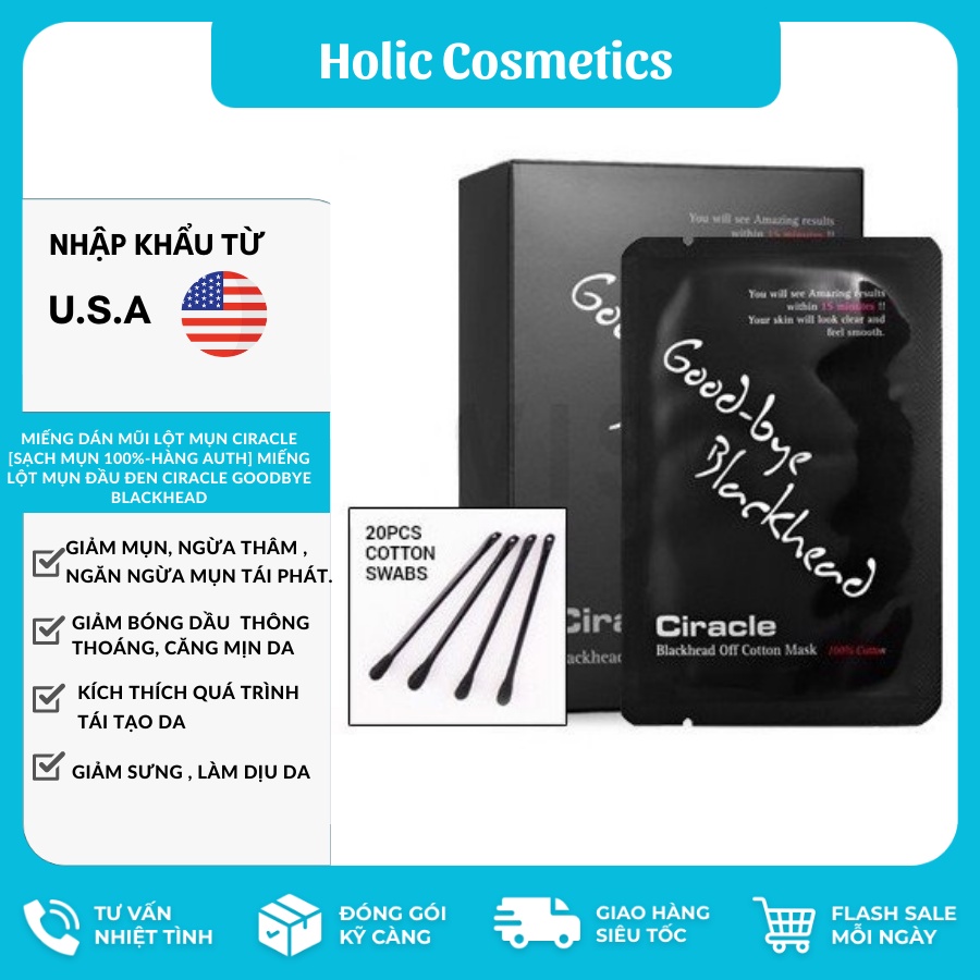 Miếng Dán Mũi Lột Mụn Ciracle Miếng Lột Mụn Đầu Đen Ciracle Goodbye Blackhead