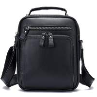 Royal Bagger Retro Crossbody Shoulder Bags for Men Genuine Cow Leather Business Messenger Bag 1405