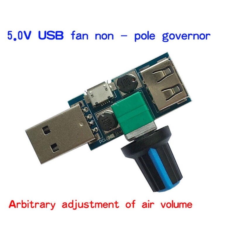 Bộ Điều Khiển Tốc Độ Quạt USB Cho DC 4-12V Giảm Tiếng Ồn Điều Chỉnh Nhiều Gian Hàng Gove