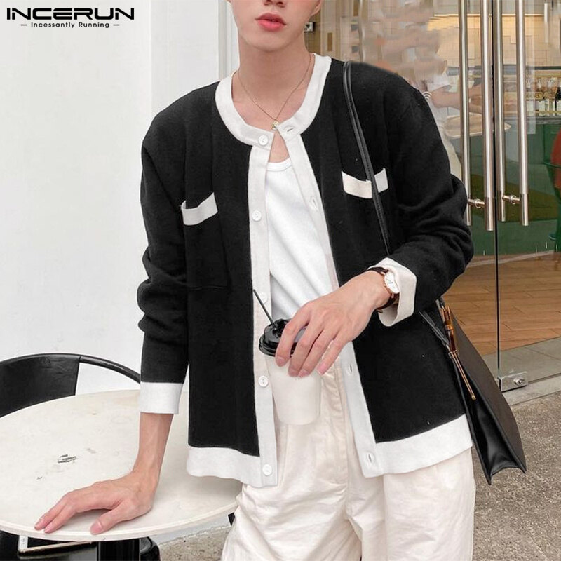 Incerun áo khoác parka dài tay nhật bản cho nam áo khoác áo cardigan áo khoác ngoài