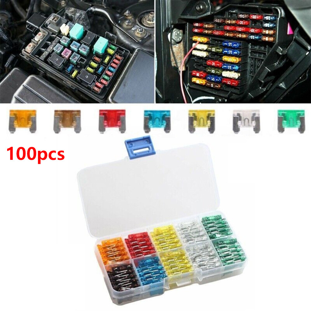 100pcs Micro 100pcs Micro Mini Blade Fuses Assorted Kit Car Auto SUV Low Profile Amp 5A-30A