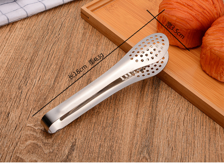 [Easy to use] Wholesale 304 Stainless Steel Barbecue Clip Kitchen Fried Steak Clip Stainless Steel Exquisite Food Clip bbq Bbq clamp