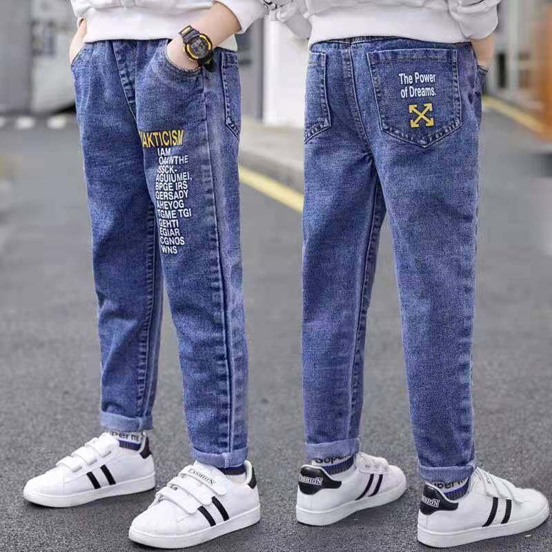 LANBAO Quần bé trai quần bé trai 12 tuổi quần thun dài bé trai size đại jean cho bé trai quần dài cho bé trai quần jean bé trai 40kg