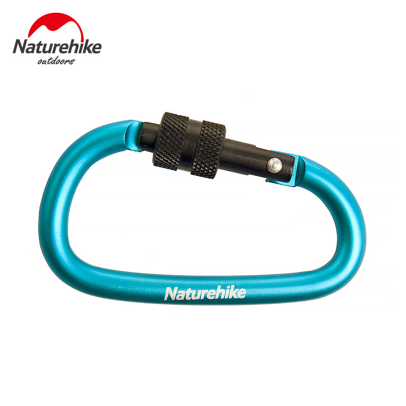 Naturehike khóa treo hình chữ d bằng hợp kim nhôm 6cm/8cm có khóa móc khóa móc leo núi du lịch rút nhanh