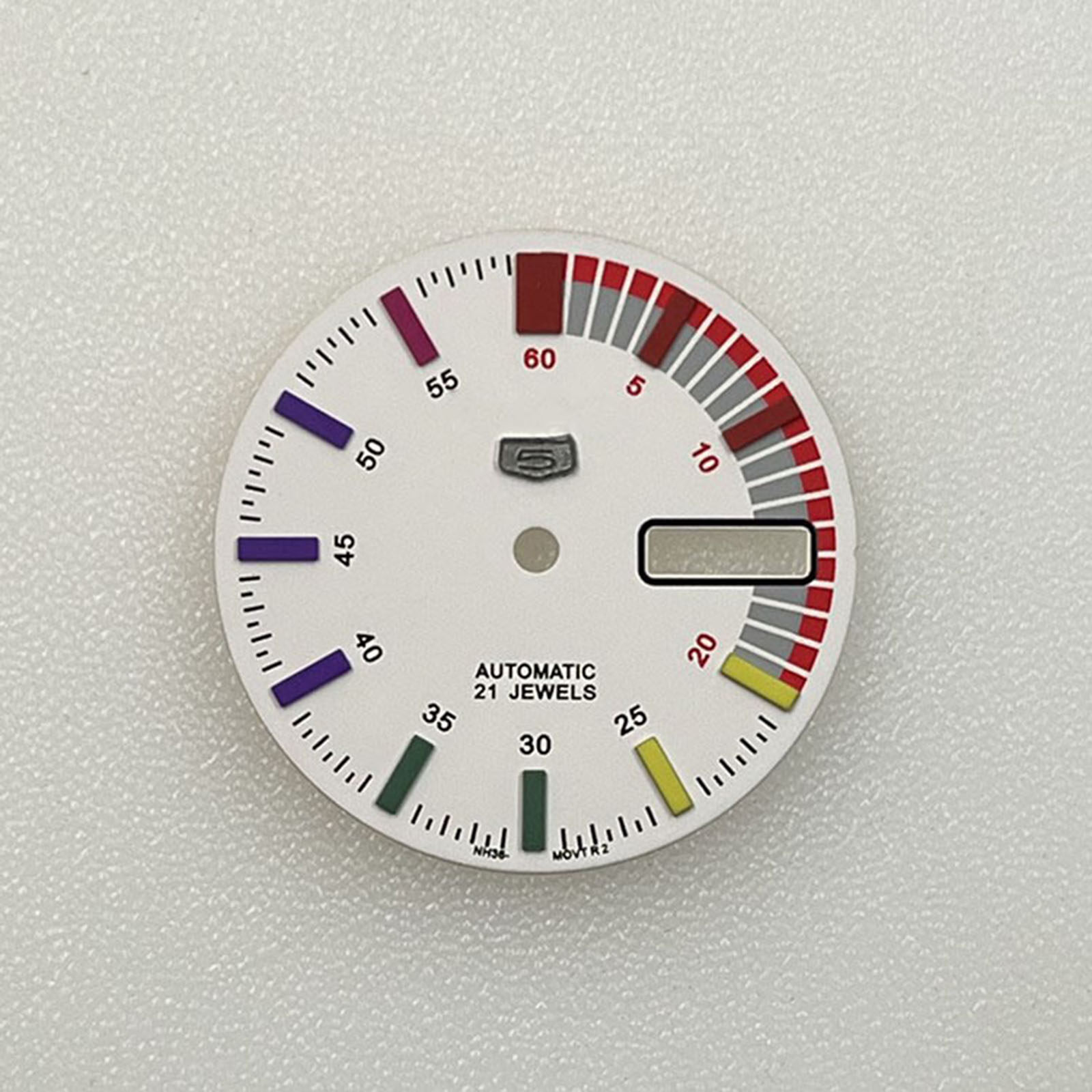 28.5MM Green Luminous Mechanical Watch Dial Modification Watch Accessories for NH36 Movement with S logo