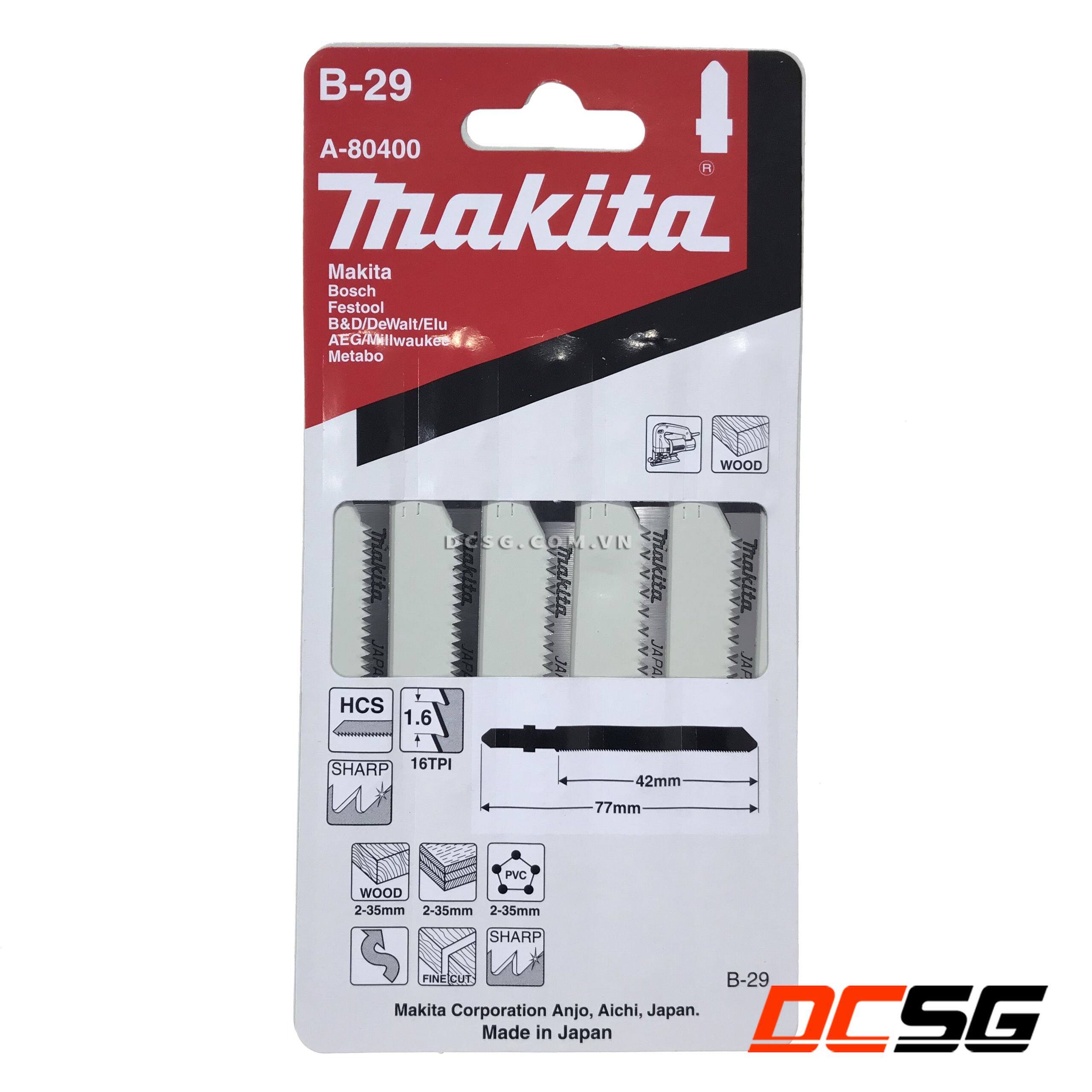 Lưỡi cưa lọng chuyên cắt lượn gỗ b-29 makita a-80400