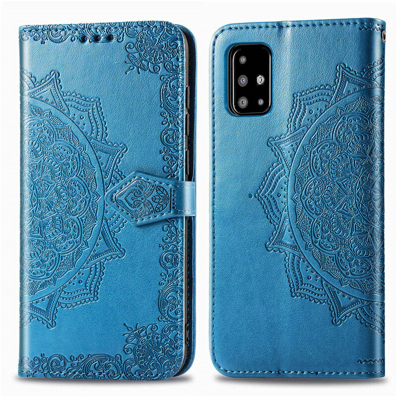 Cho Ốp Lưng Samsung Galaxy A51, Mandala Chạm Nổi 3D Sang Trọng Ốp Đứng Dạng Ví Da Có Nắp Gập Từ Tính Hình Hoa Có Khe Cắm Thẻ Và Dây Đeo Tay Ví Ốp Điện Thoại Cho SM-A515F Samsung A51