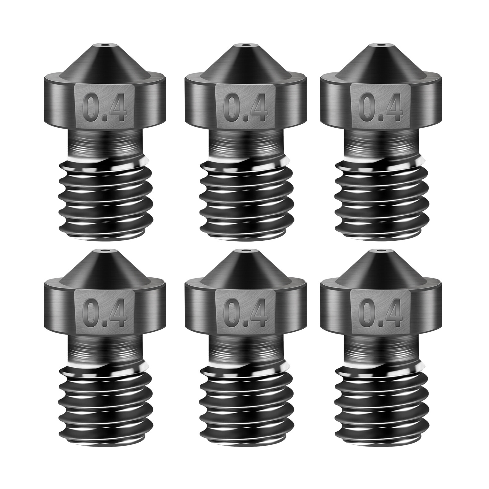 Linh kiện máy in 3d đầu phun thép đúc cứng 1.75mm 0.4mm chịu nhiệt độ cao cho sợi 1.75mm máy in 3d creality ender 3/3 pro/cr10