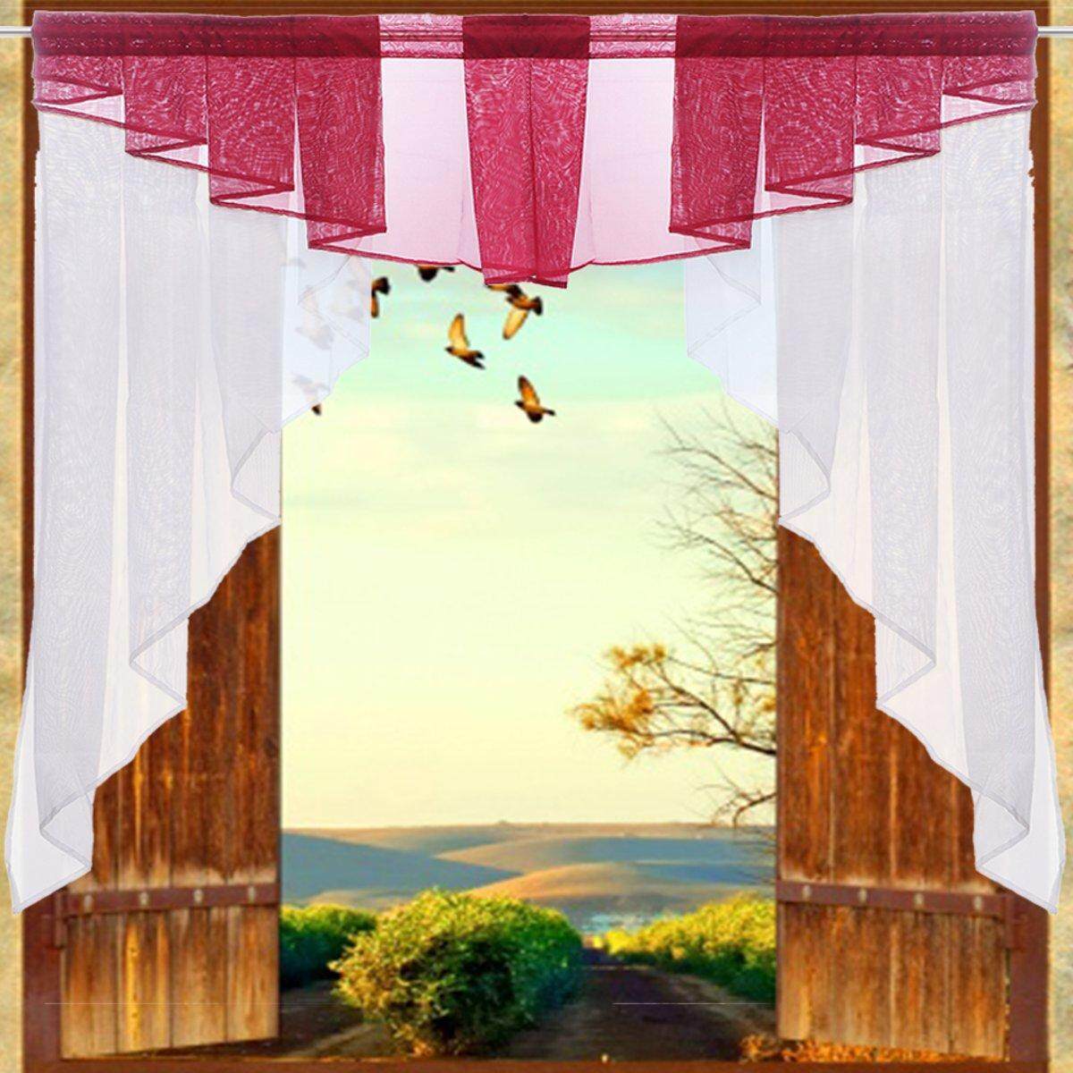 Generic 120x125cm Kitchen Window Roman Curtain Balcony Blind Drape