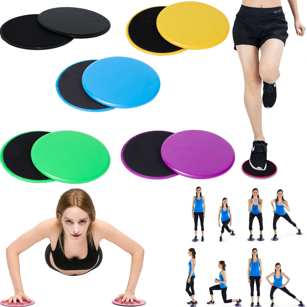 [Buyersroom] 2PCS จานเลื่อน Slider ฟิตเนส Disc การออกกำลังกายแท่นเลื่อนสำหรับออกกำลังกายโยคะท้อง Core การฝึกอบรมอุปกรณ์ออกกำลังกาย