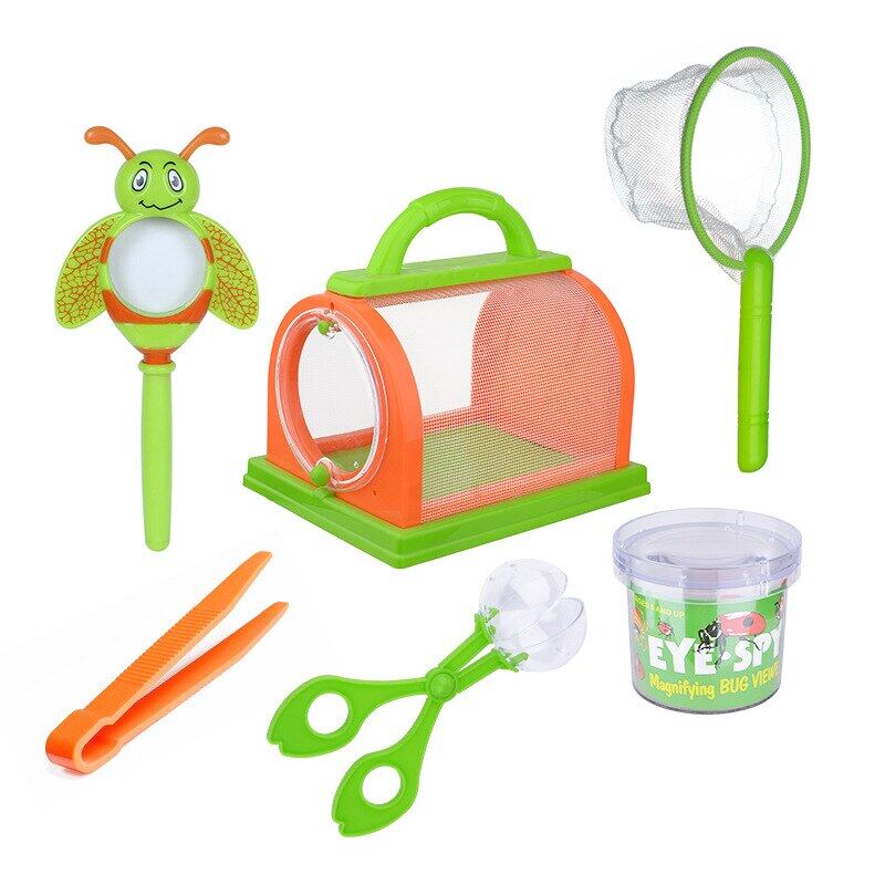 SMTAEMFB Kids Outdoor Explorer Kit Nature Adventure Tool Toy with Bug Catcher Kit,Upgrade Camping Hiking Backyard Gear Tool Pretend Play Set for Kids Boys Girls Gift 3-12 Years Old 