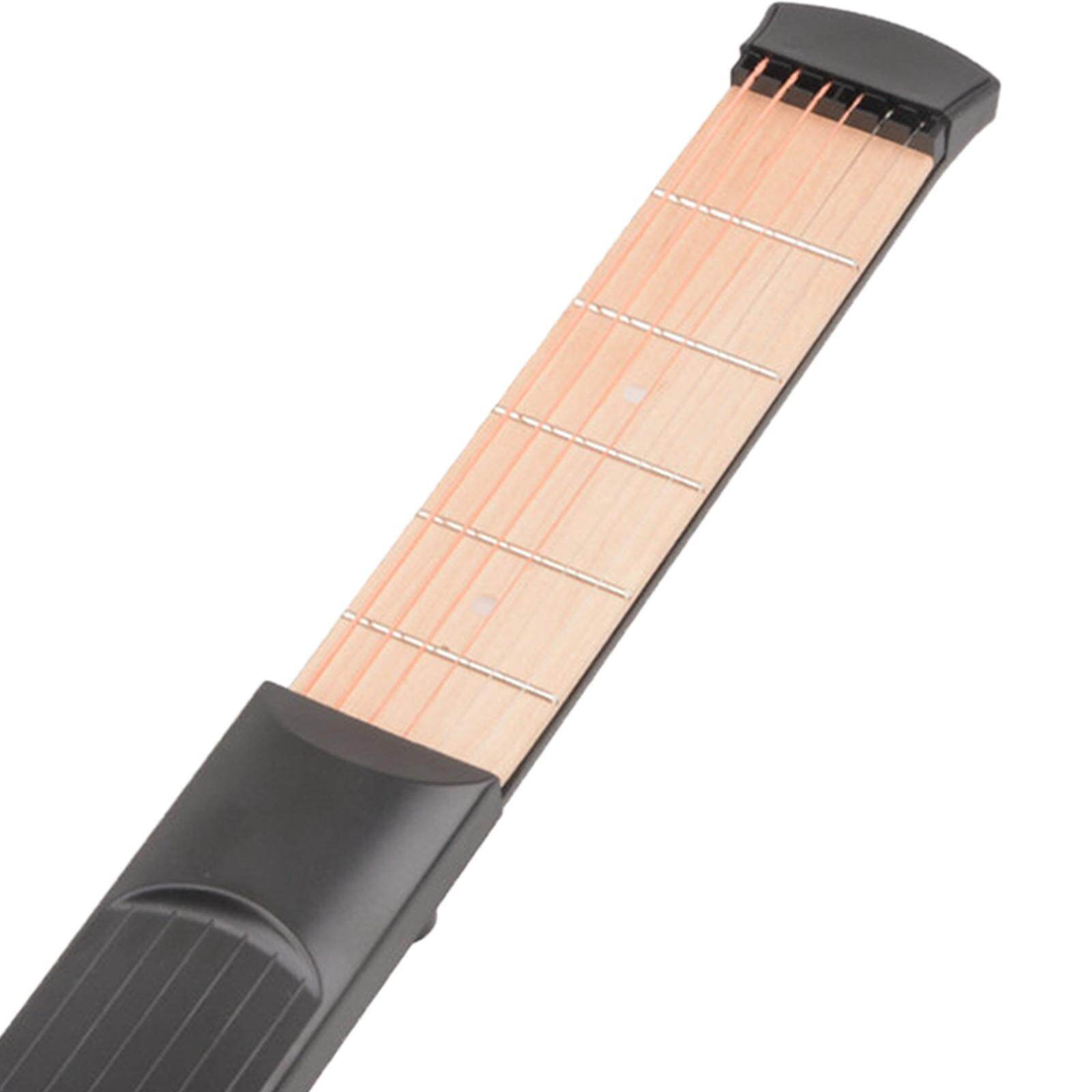 BNMUSIC Pocket Guitar Mini Acoustic Practice Strings Tool Strings Trainer for Training - 6