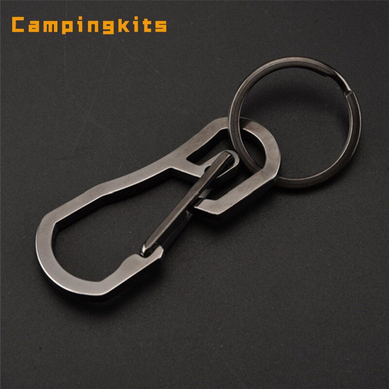 Titanium Chịu Lực Cao Carabiner Keychain Móc Phát Hành Nhanh Chóng Với Móc Chìa Khóa Titan